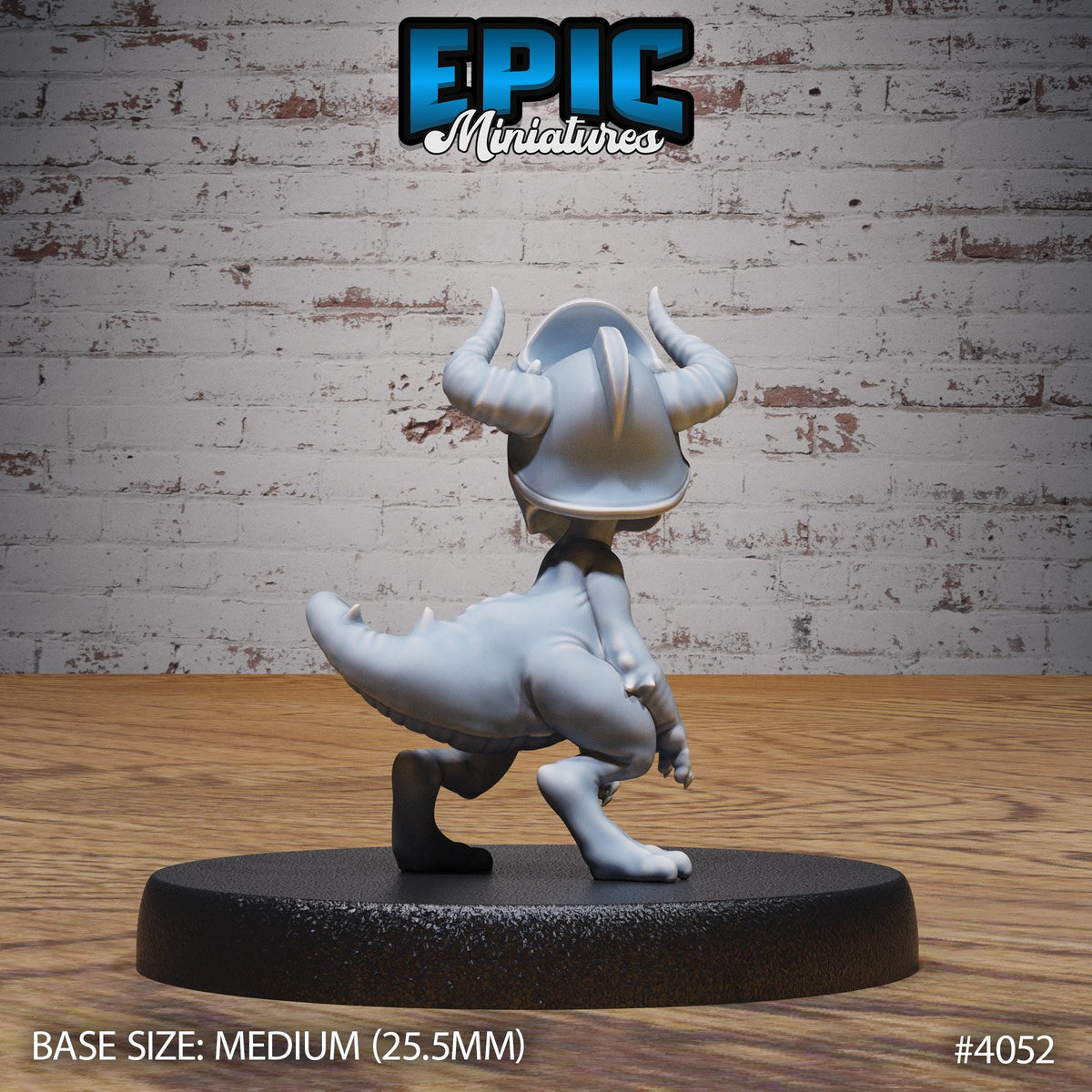 Dino Knight Option #4052 back DND miniature Elemental Lands 16k resin