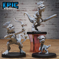 Dino Knight Set of 3 DND miniatures group photo Elemental Lands