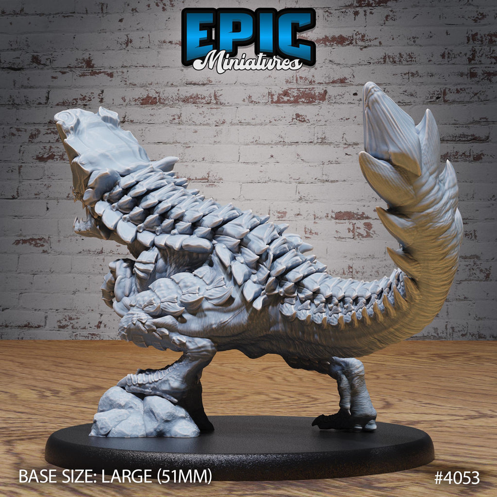 Rockhead Dinosaur Option #4053 back DND miniature Elemental Lands 16k resin
