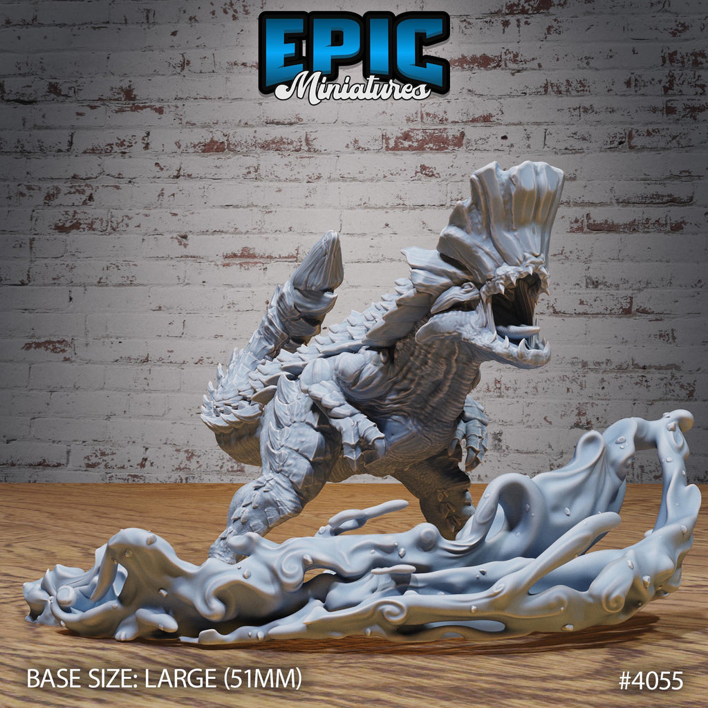 Rockhead Dinosaur Option #4055 front DND miniature Elemental Lands 16k resin