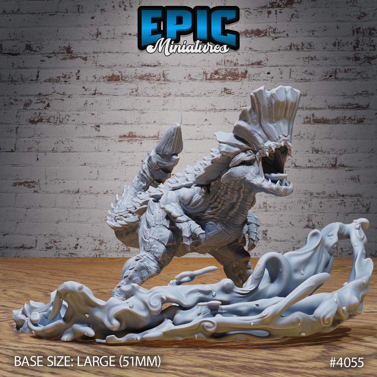 Rockhead Dinosaur Option #4055 front DND miniature Elemental Lands 16k resin
