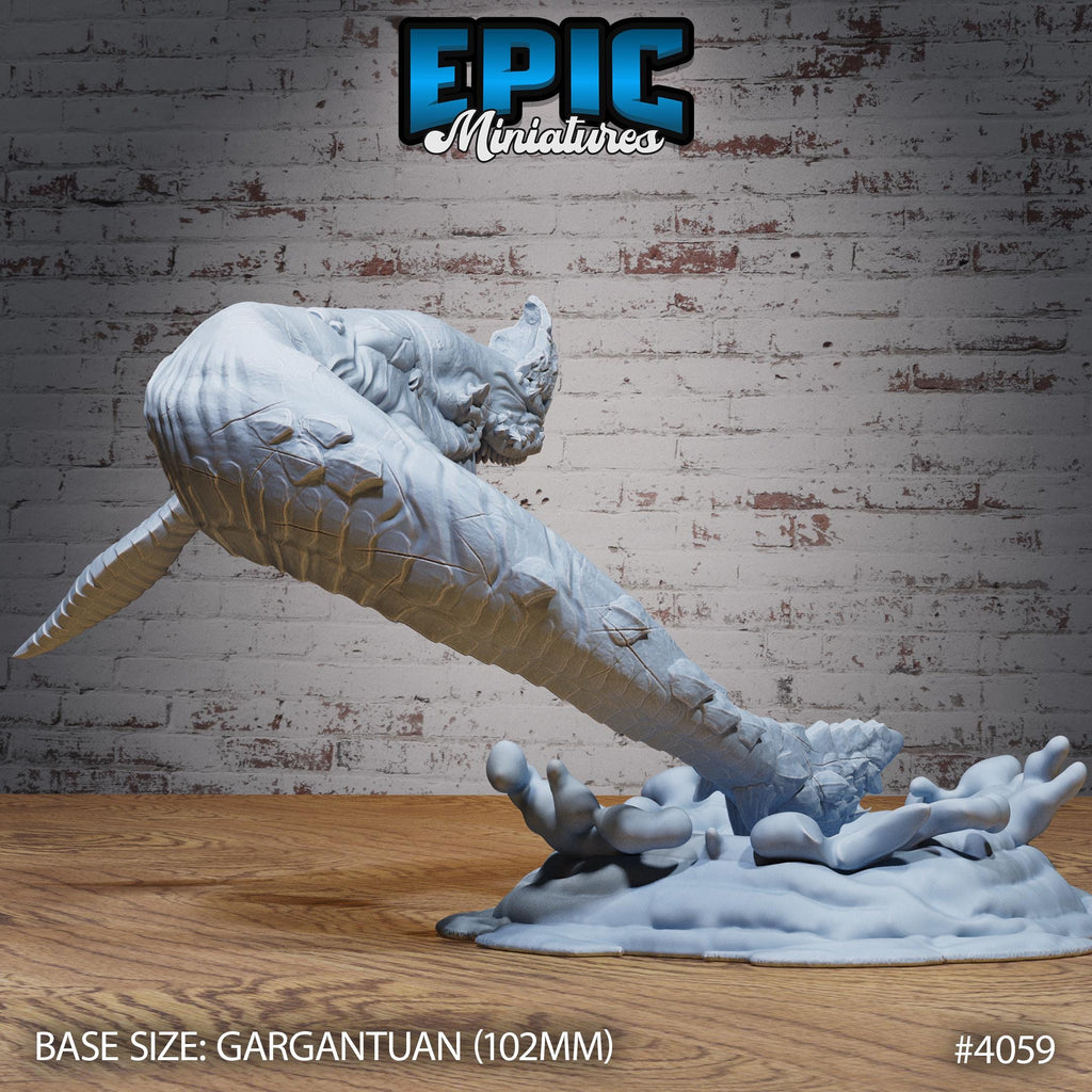 Lava Whale Option #4059 back DND miniature Elemental Lands 16k resin