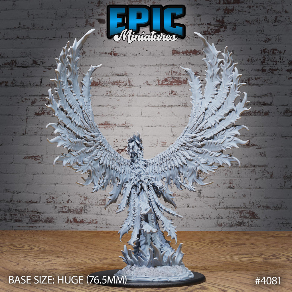 Primordial Phoenix Option #4081 back DND miniature Elemental Lands 16k resin