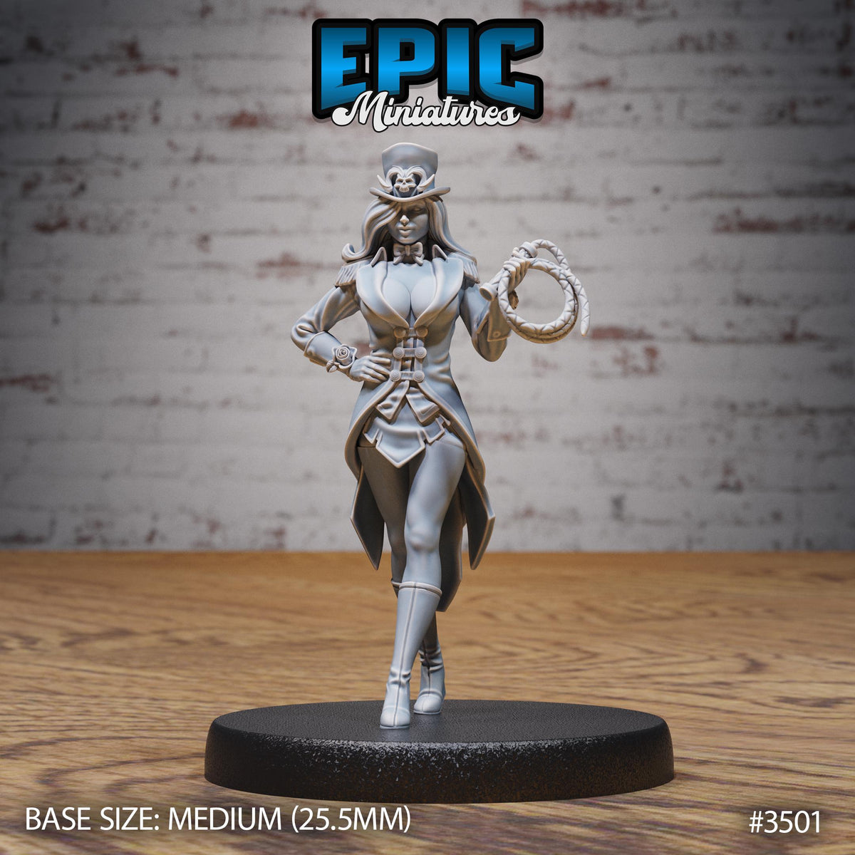 Show Director Female Set 3 Option #3501 front DND miniature Nightsky Carnival 16k resin