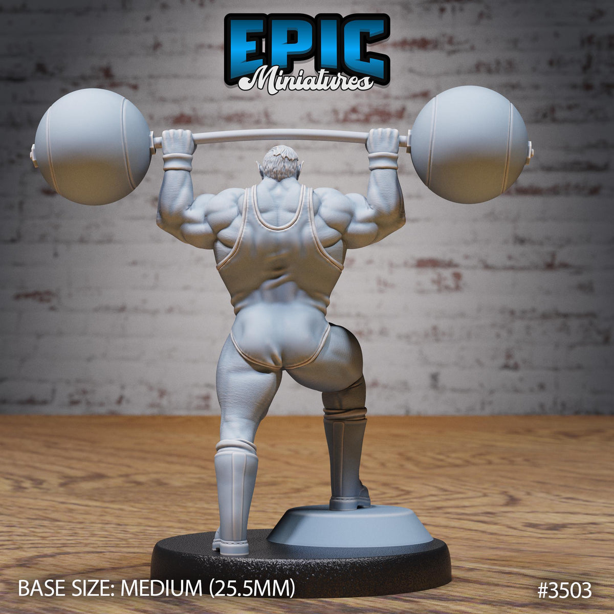Orc Strongman Option #3503 back DND miniature Nightsky Carnival 16k resin