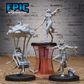 Cat Folk Magician Set of 3 DND miniatures group photo Nightsky Carnival