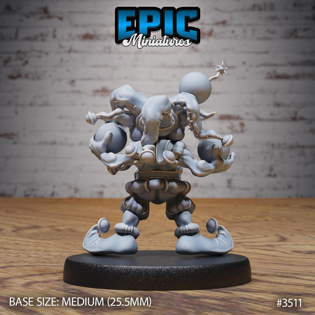 Goblin Clown Option #3511 back DND miniature Nightsky Carnival 16k resin