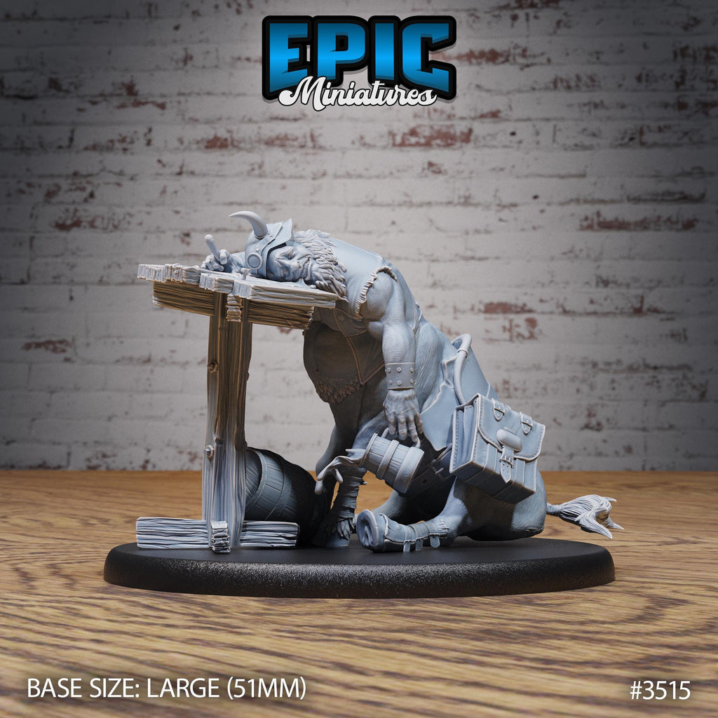 Drunk Centaur Option #3515 front DND miniature Nightsky Carnival 16k resin