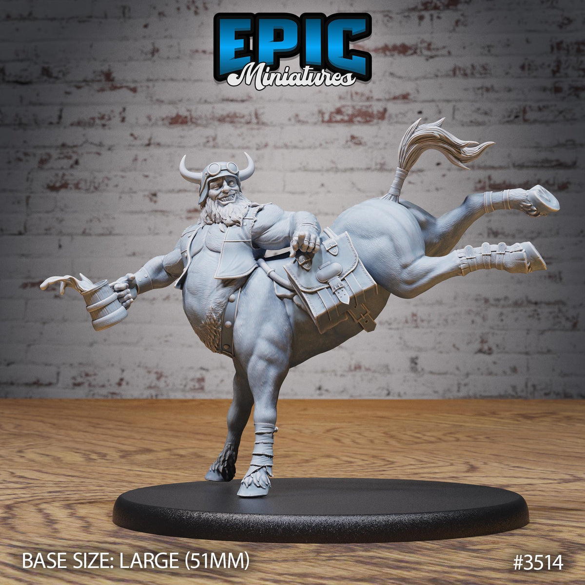 Drunk Centaur Option #3514 front DND miniature Nightsky Carnival 16k resin