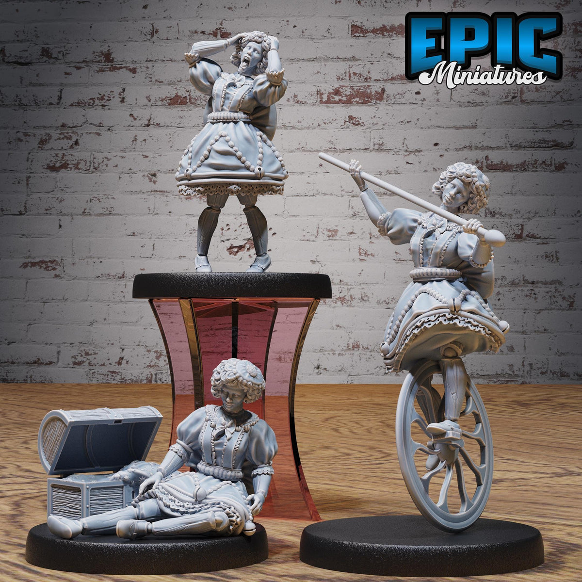 Living Doll Set of 3 DND miniatures group photo Nightsky Carnival