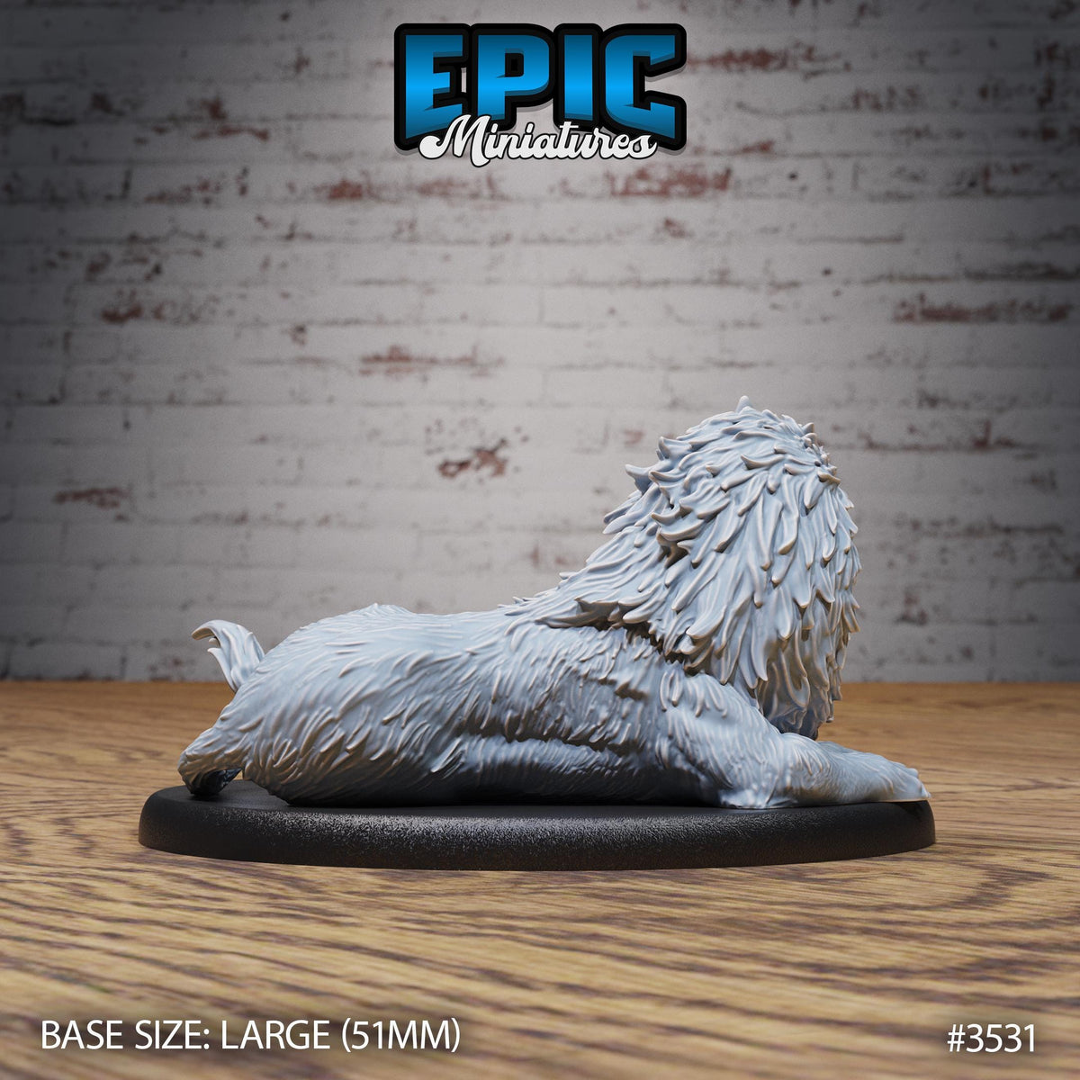 Lion Option #3531 back DND miniature Nightsky Carnival 16k resin