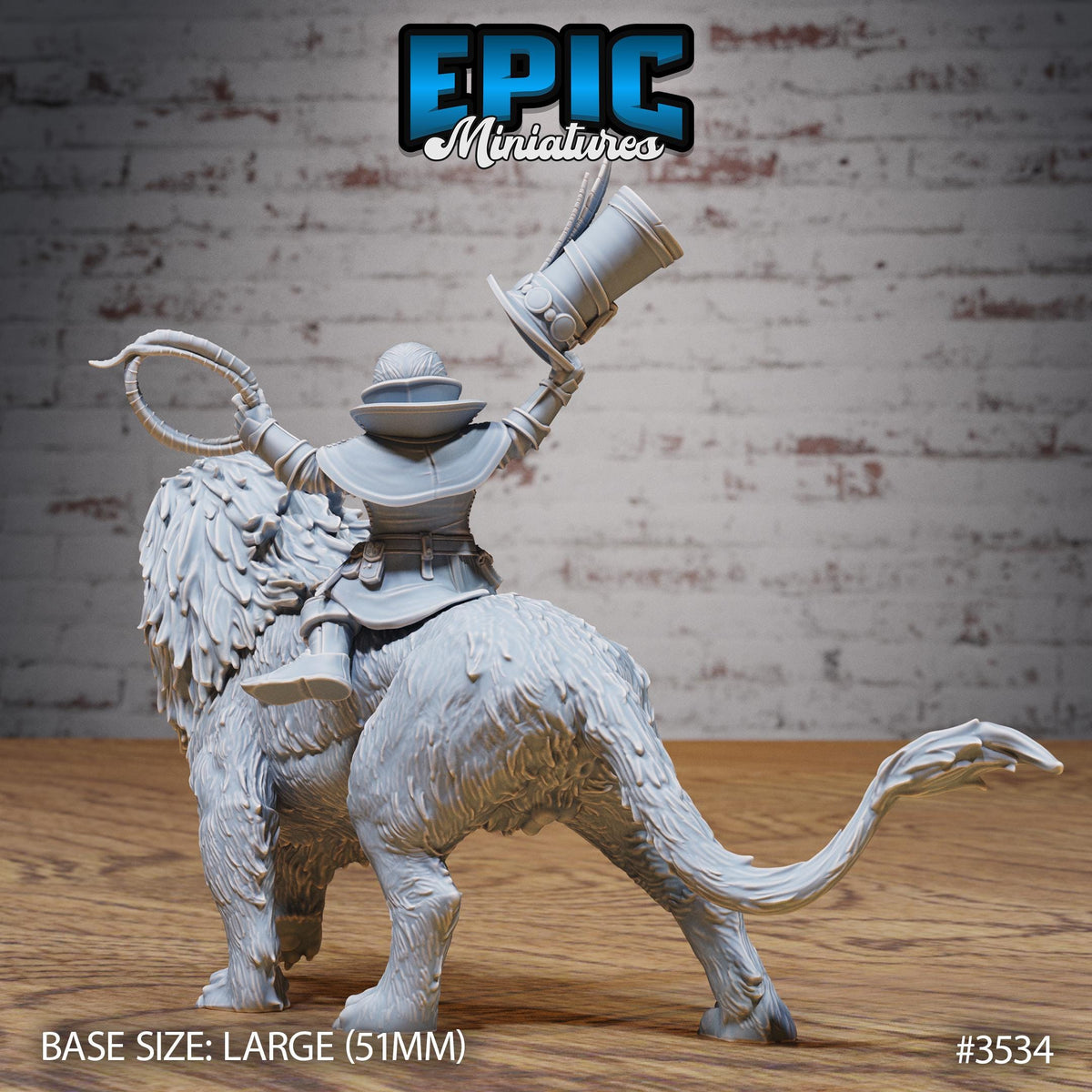 Halfling Lion Animal Tamer Option #3534 back DND miniature Nightsky Carnival 16k resin