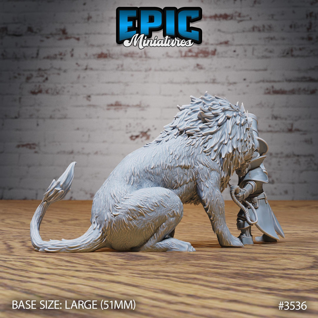 Halfling Lion Animal Tamer Option #3536 back DND miniature Nightsky Carnival 16k resin