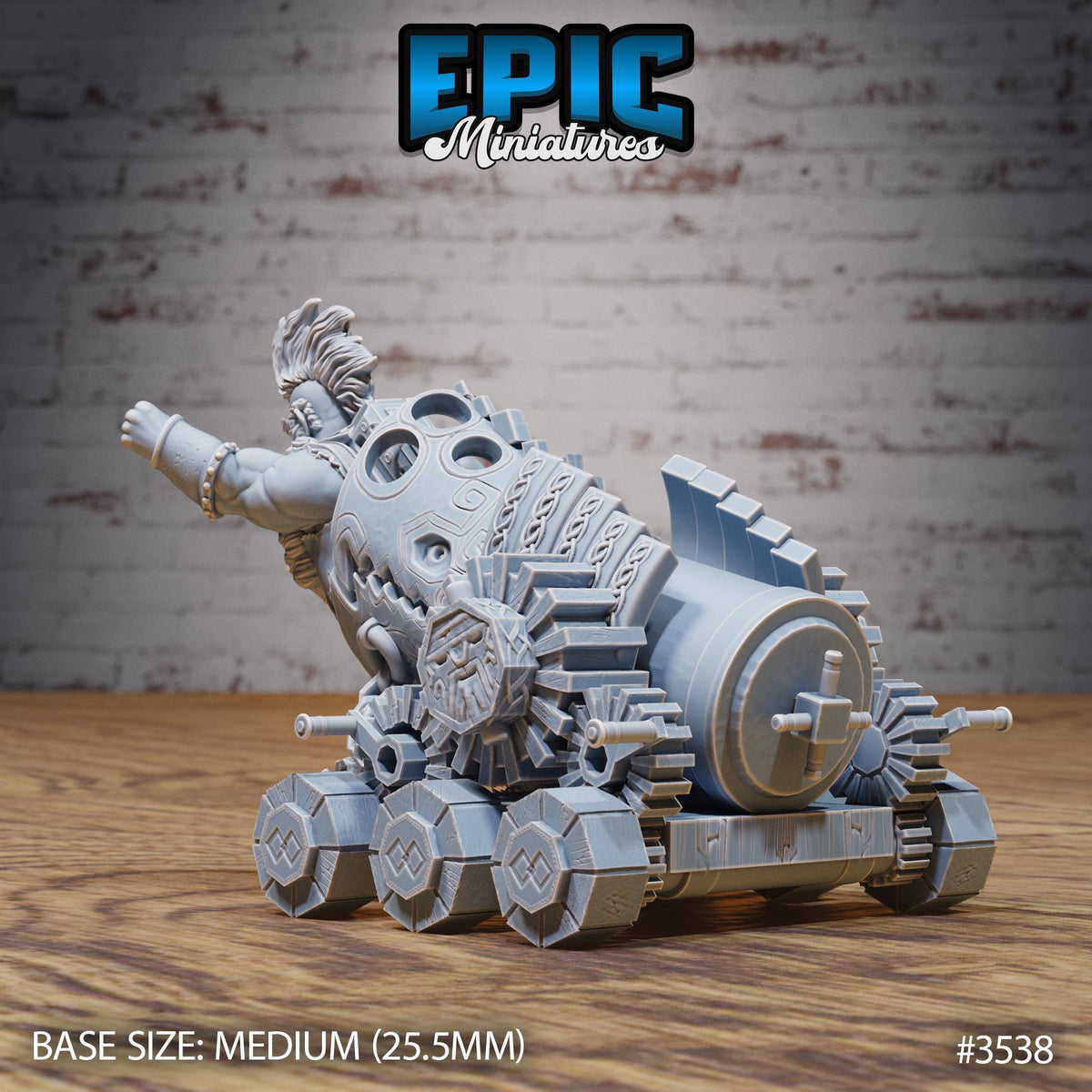 Cannon Dwarf Option #3538 back DND miniature Nightsky Carnival 16k resin