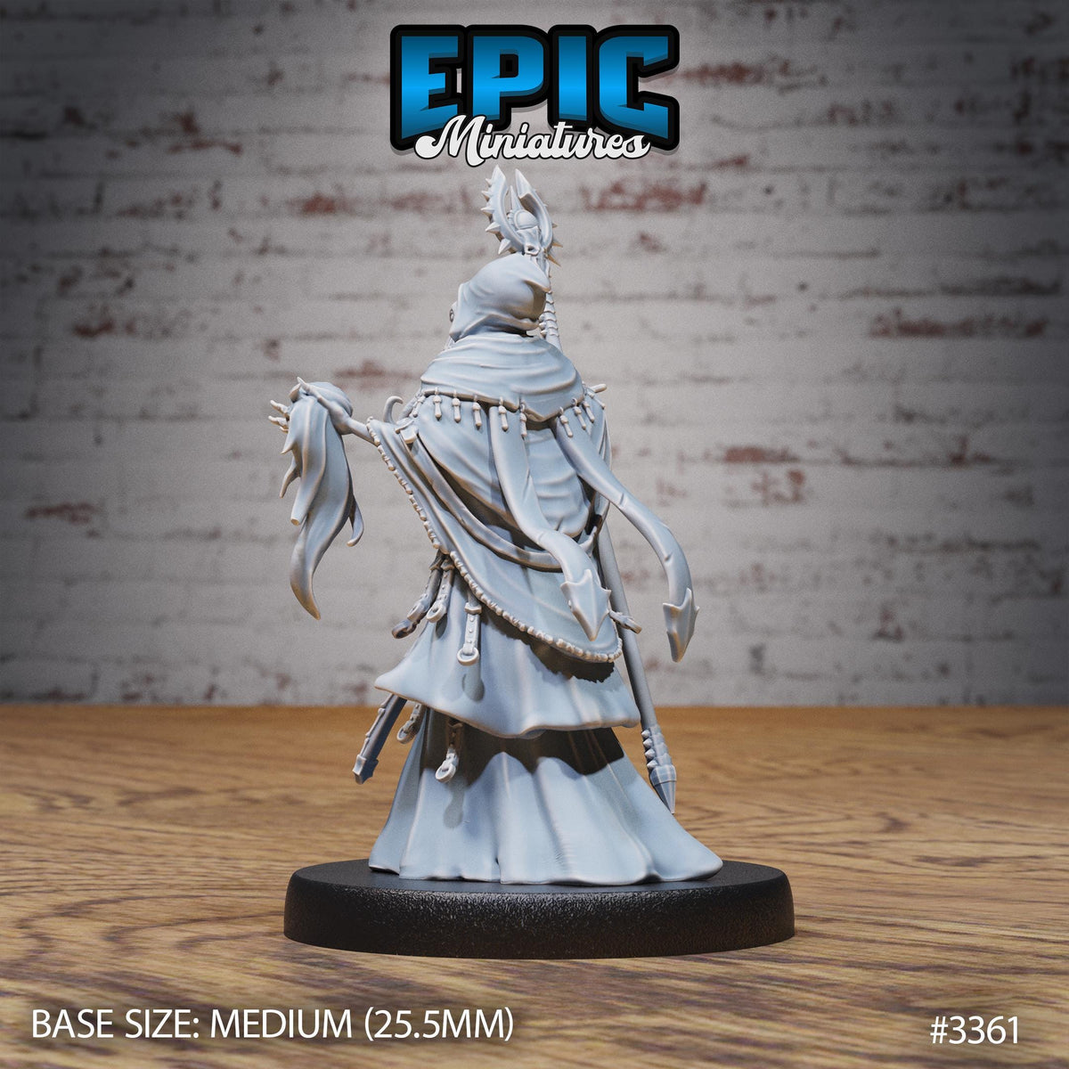 Mind Eater Lich Option #3361 back DND miniature Planar Adventure 16k resin