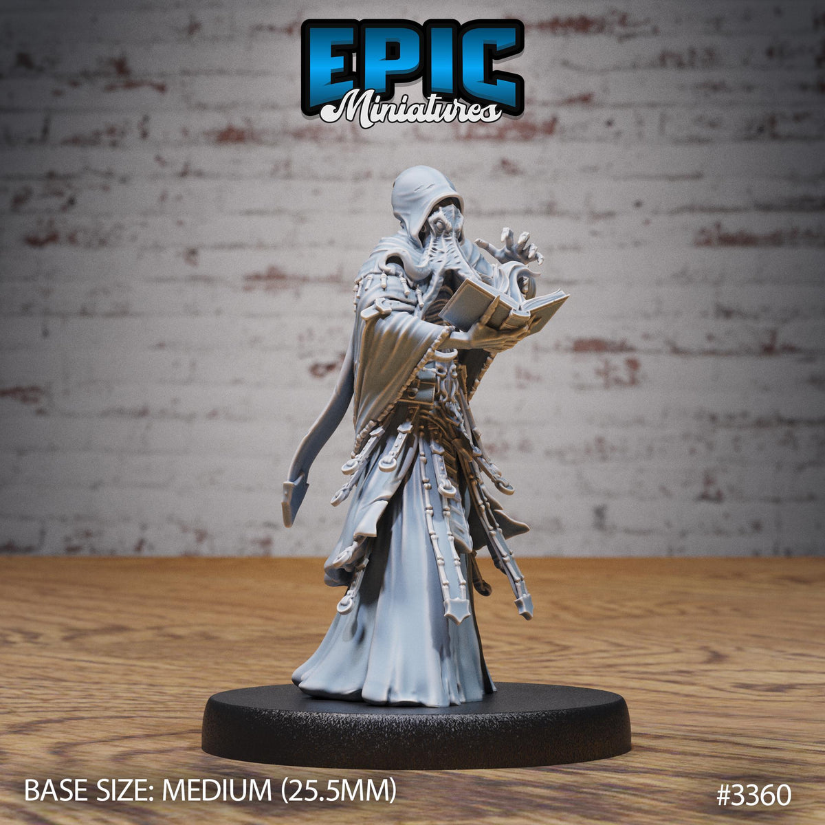 Mind Eater Lich Option #3360 front DND miniature Planar Adventure 16k resin