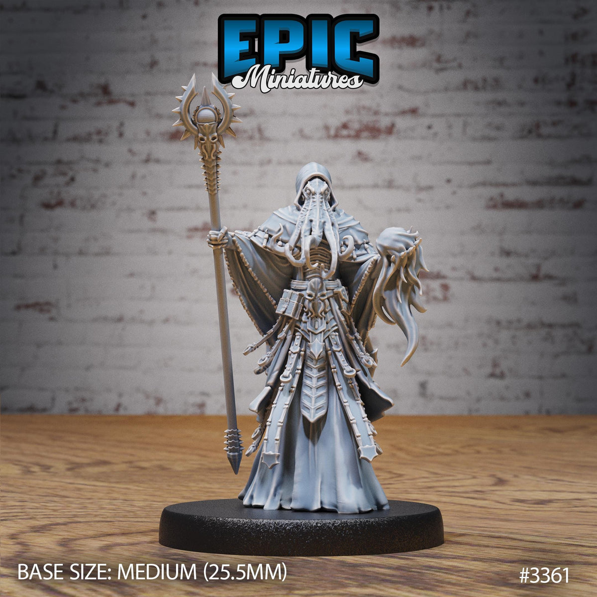 Mind Eater Lich Option #3361 front DND miniature Planar Adventure 16k resin