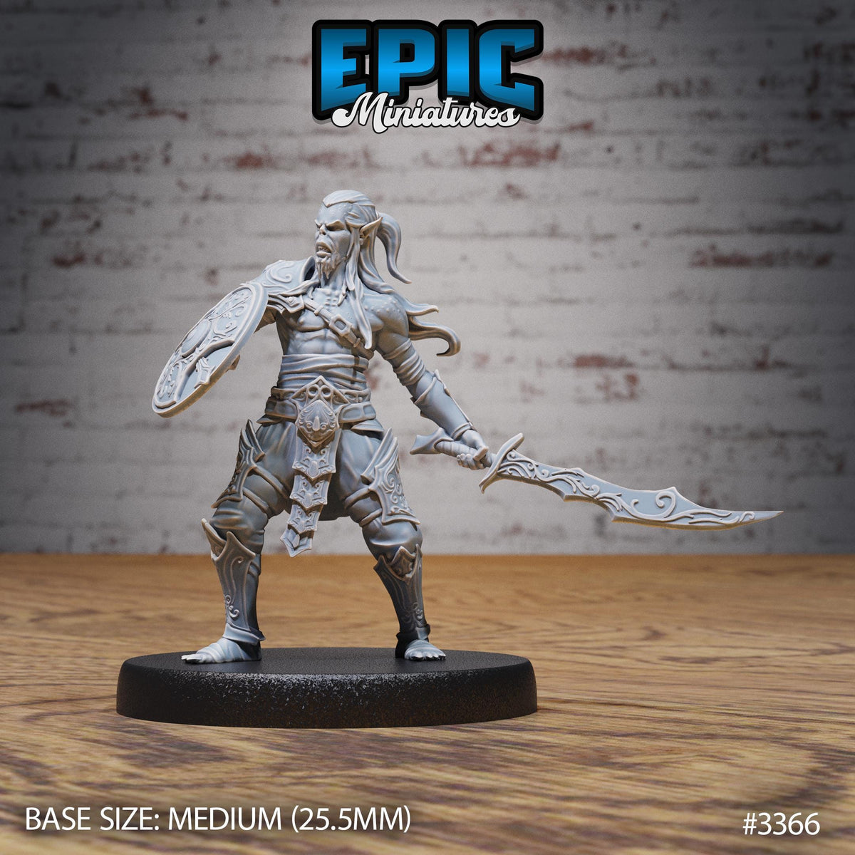 Male Slave Rebel Option #3366 front DND miniature Planar Adventure 16k resin