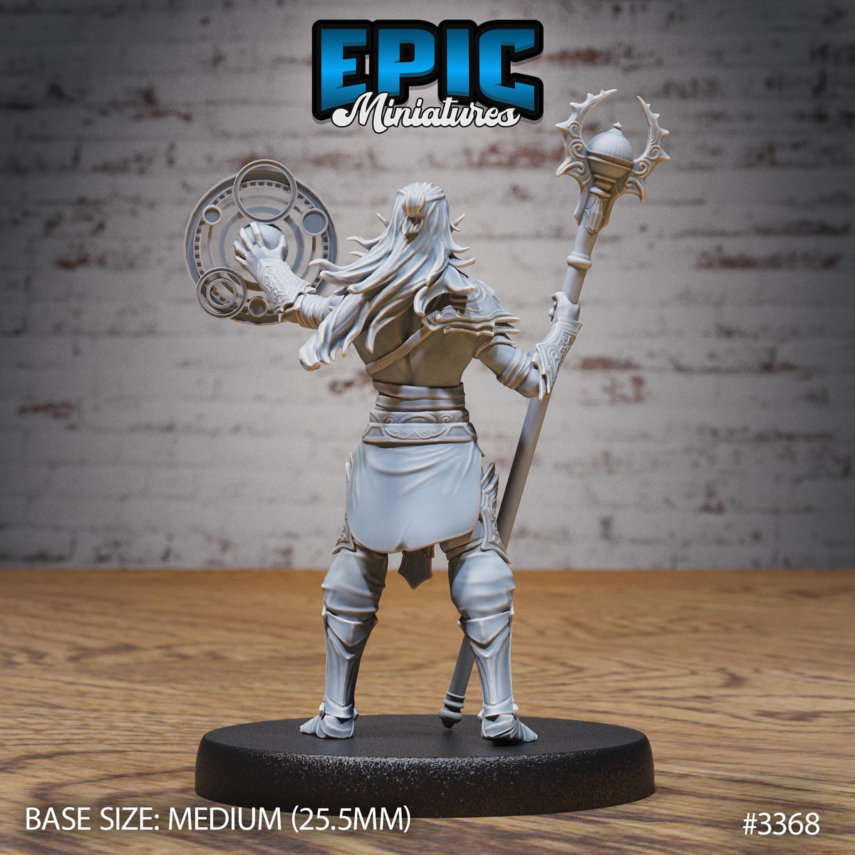 Male Slave Rebel Option #3368 back DND miniature Planar Adventure 16k resin