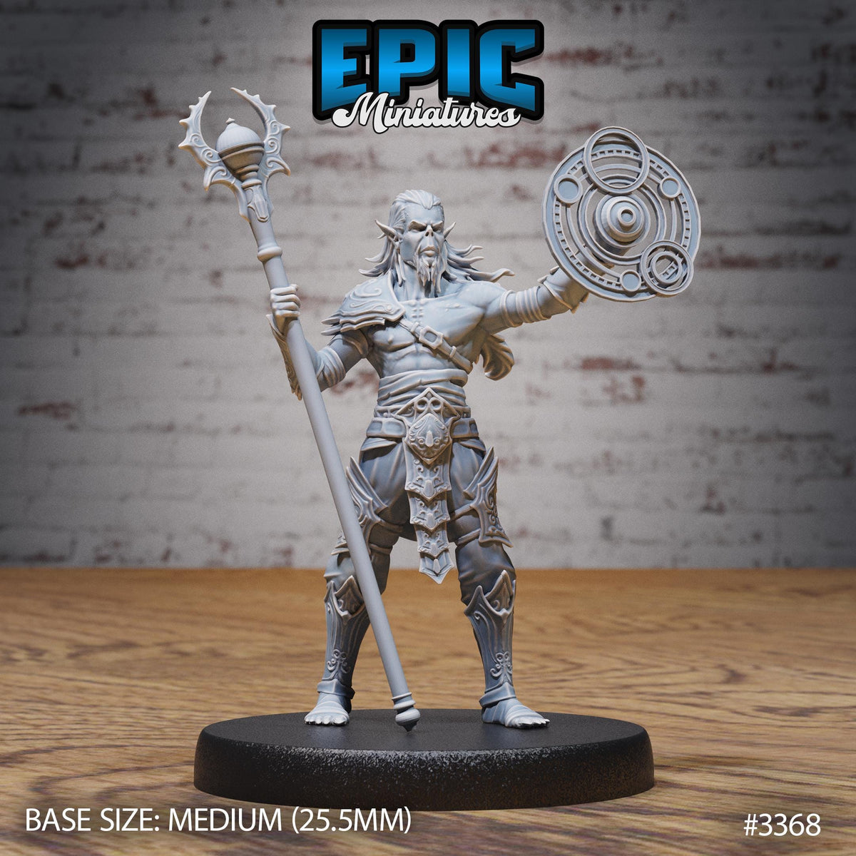 Male Slave Rebel Option #3368 front DND miniature Planar Adventure 16k resin