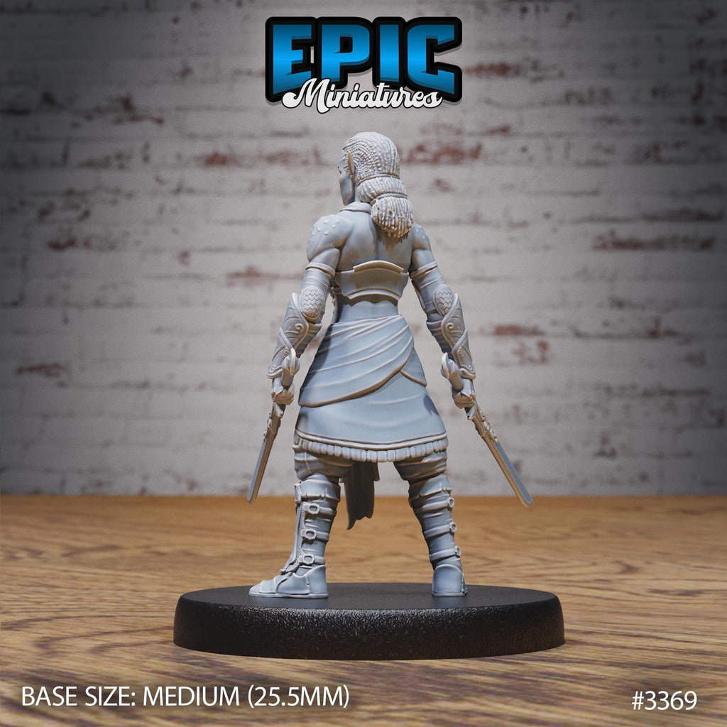 Female Slave Rebel Option #3369 back DND miniature Planar Adventure 16k resin