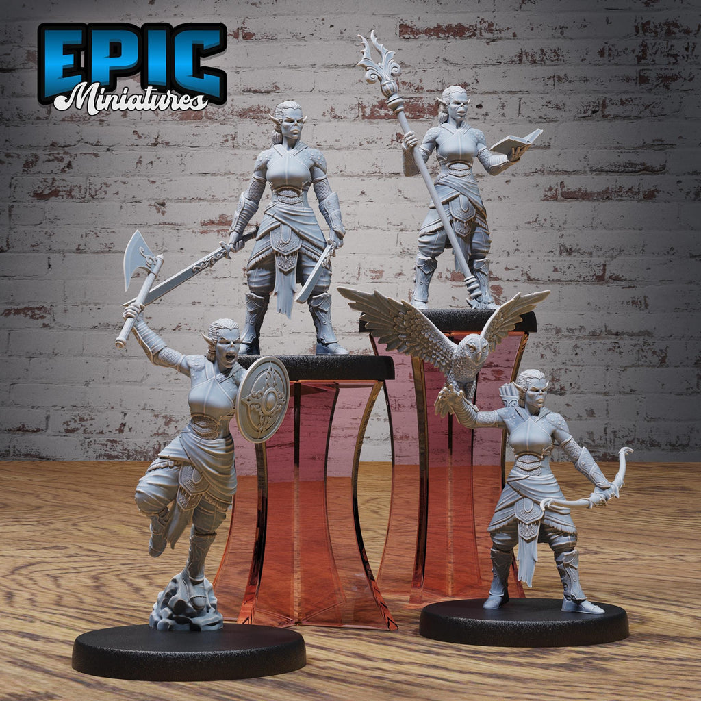 Female Slave Rebel Set of 4 DND miniatures group photo Planar Adventure
