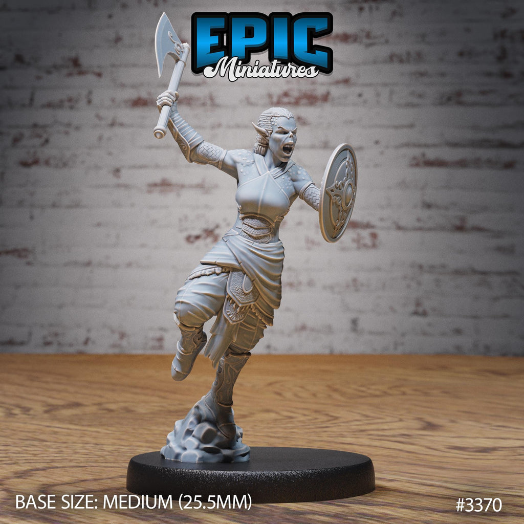 Female Slave Rebel Option #3370 front DND miniature Planar Adventure 16k resin