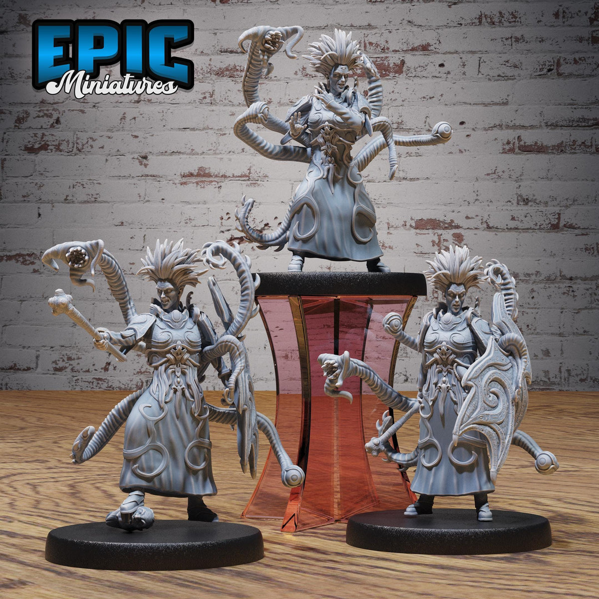 Planar Parasite Host Set of 3 DND miniatures group photo Planar Adventure