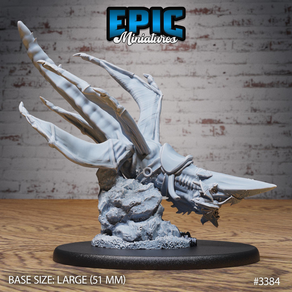 Slave Lance Rider Star Shark Set of 3 DND Mini Planar Adventure Collection Dungeons and Dragons TTRPG Baldur’s Gate Spelljammer Planescape Option #3384 front DND miniature  16k resin