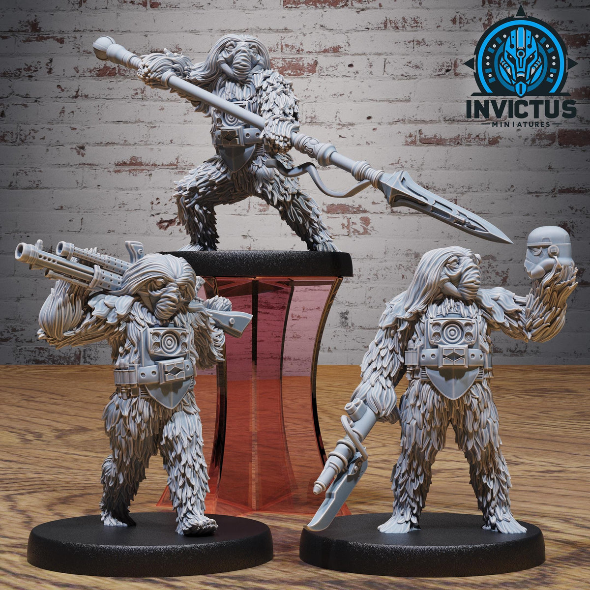 Furry Agent Set of 3 DND miniatures group photo Spy Assault
