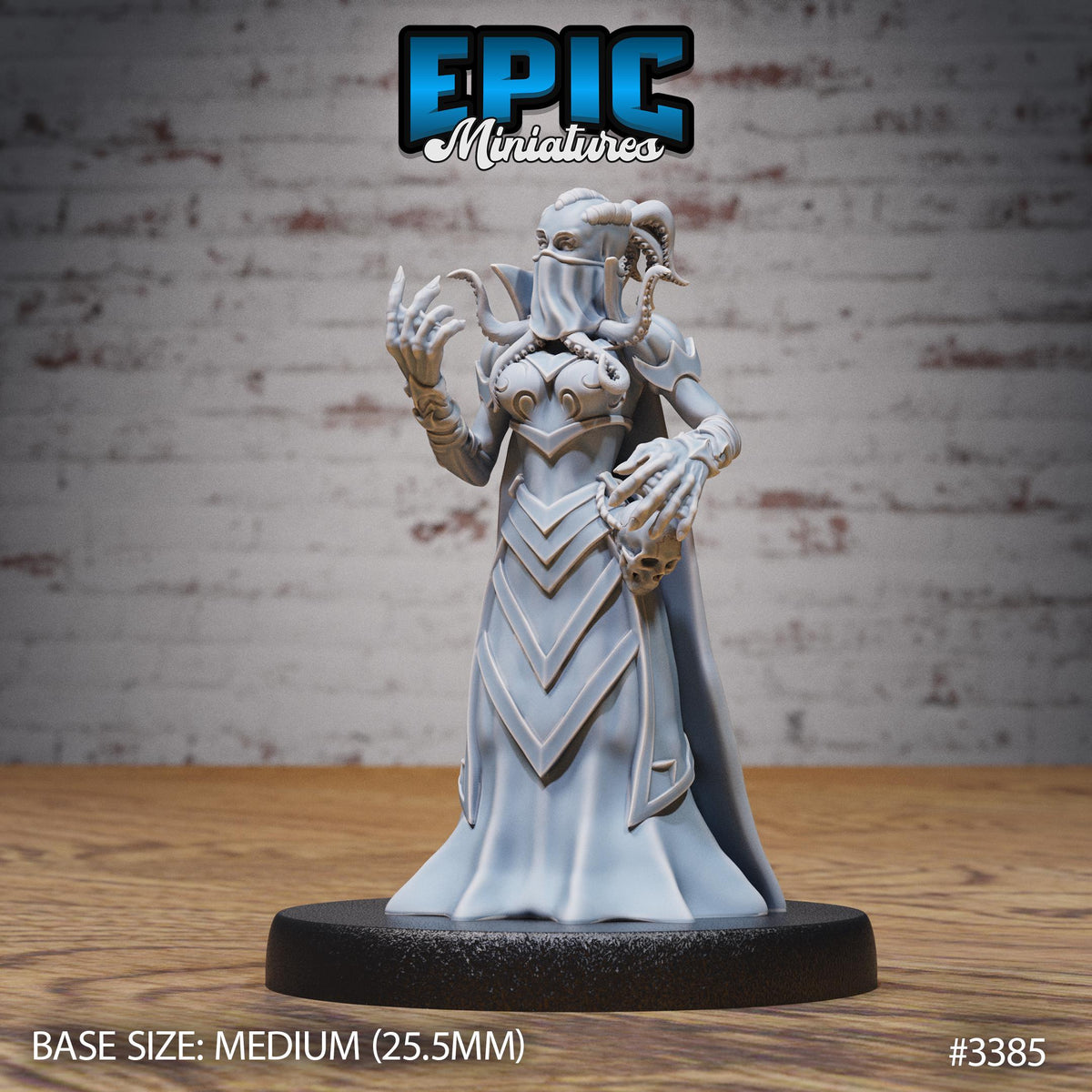 Mind Eater Female Option #3385 front DND miniature Planar Adventure 16k resin