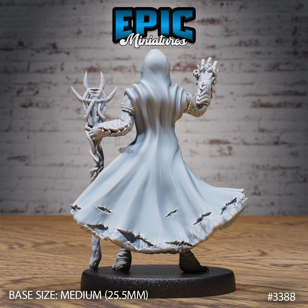Mind Eater Cult Mage Option #3388 back DND miniature Planar Adventure 16k resin