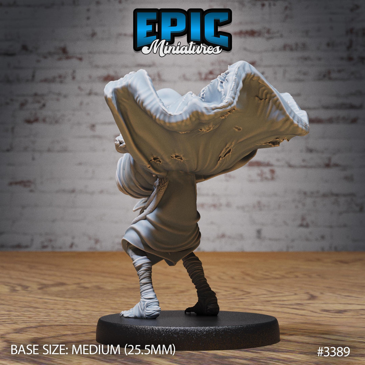 Mind Eater Cult Mage Option #3389 back DND miniature Planar Adventure 16k resin