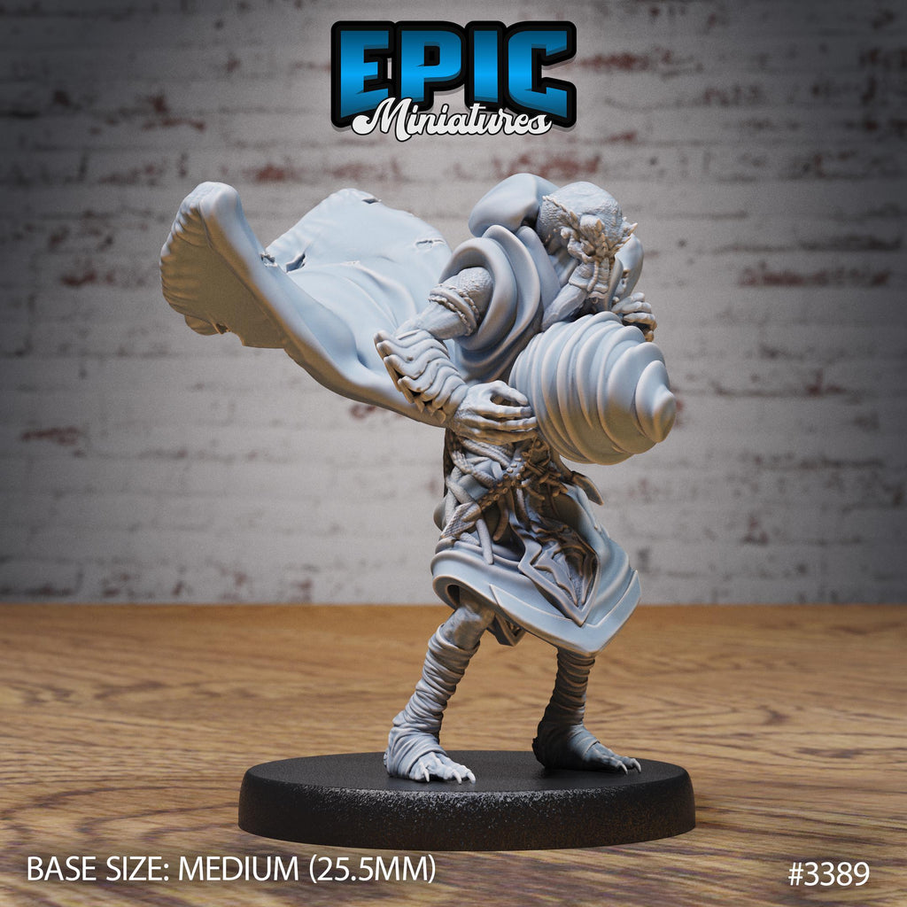 Mind Eater Cult Mage Option #3389 front DND miniature Planar Adventure 16k resin