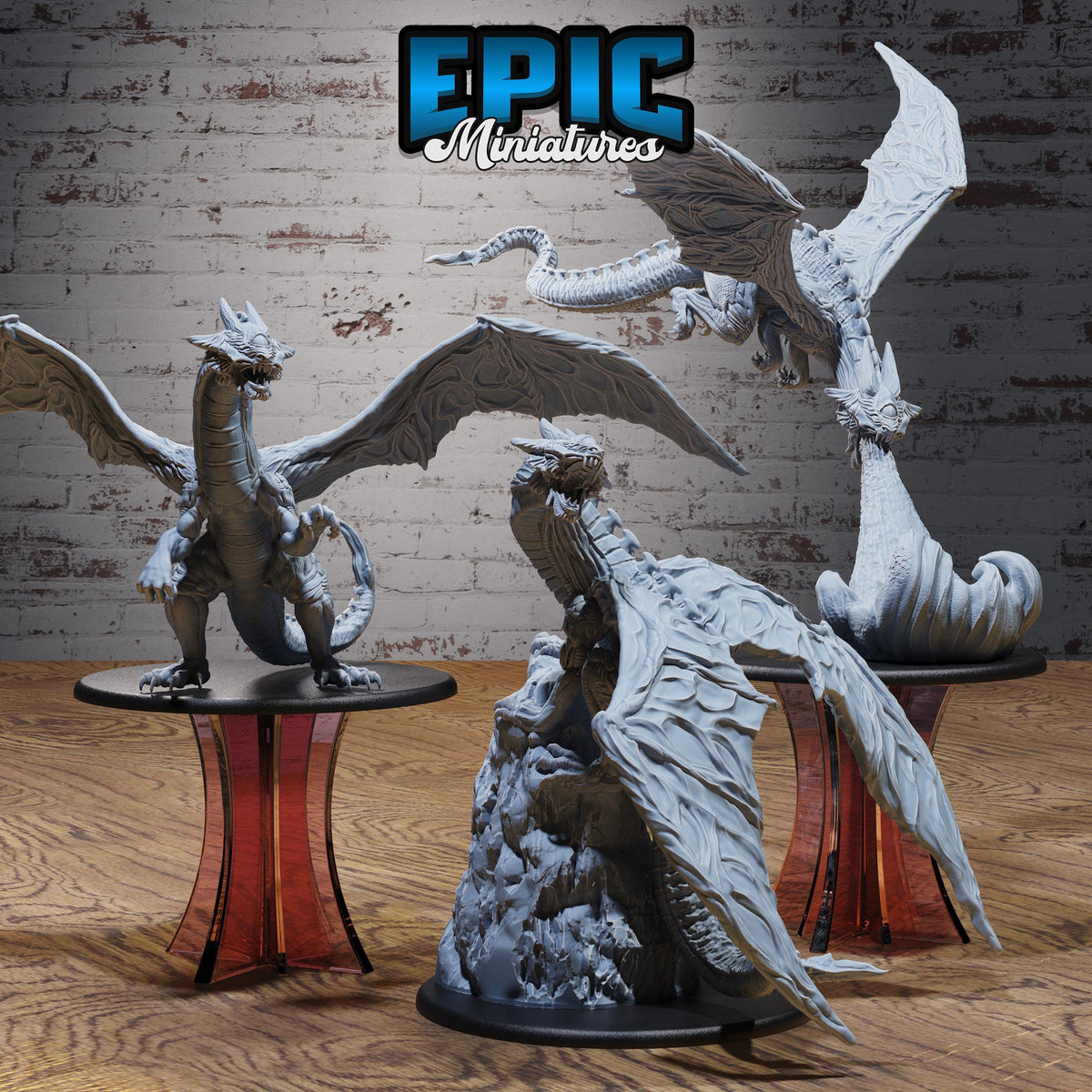 Cyclops Dragon Set of 3 DND Miniature Planar Adventure Collection Dungeons and Dragons Mini TTRPG Baldur’s Gate Spelljammer Planescape DND miniatures group photo