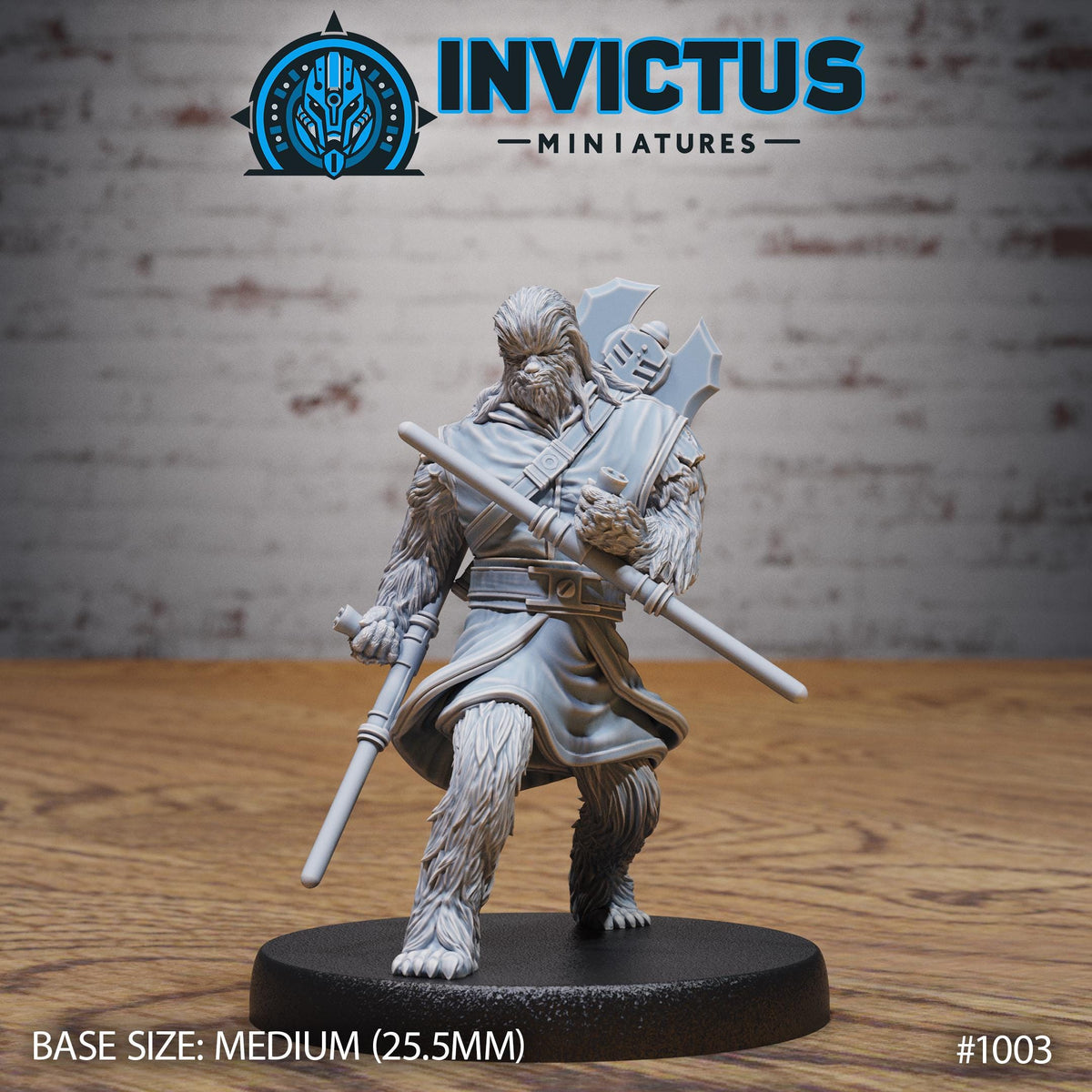 Wooly Rebel Option #1003 front DND miniature Shadows of the Threat 16k resin
