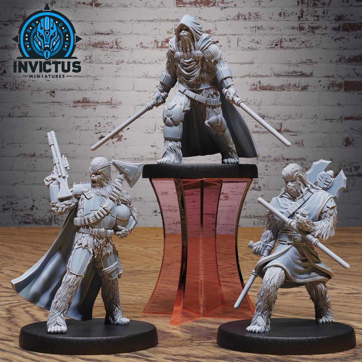 Wooly Rebel Set of 3 DND miniatures group photo Shadows of the Threat