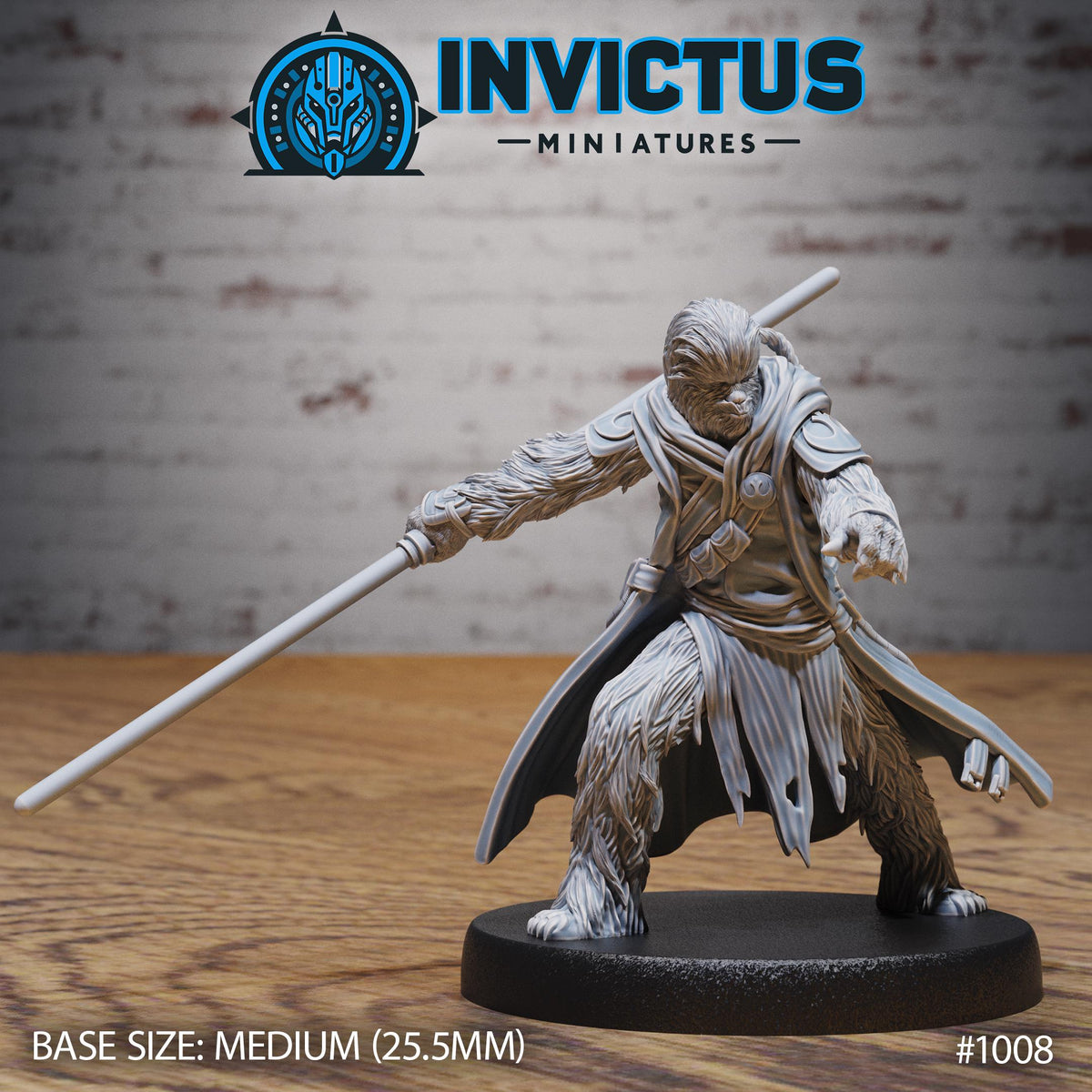 Wooly Rebel Option #1008 front DND miniature Shadows of the Threat 16k resin