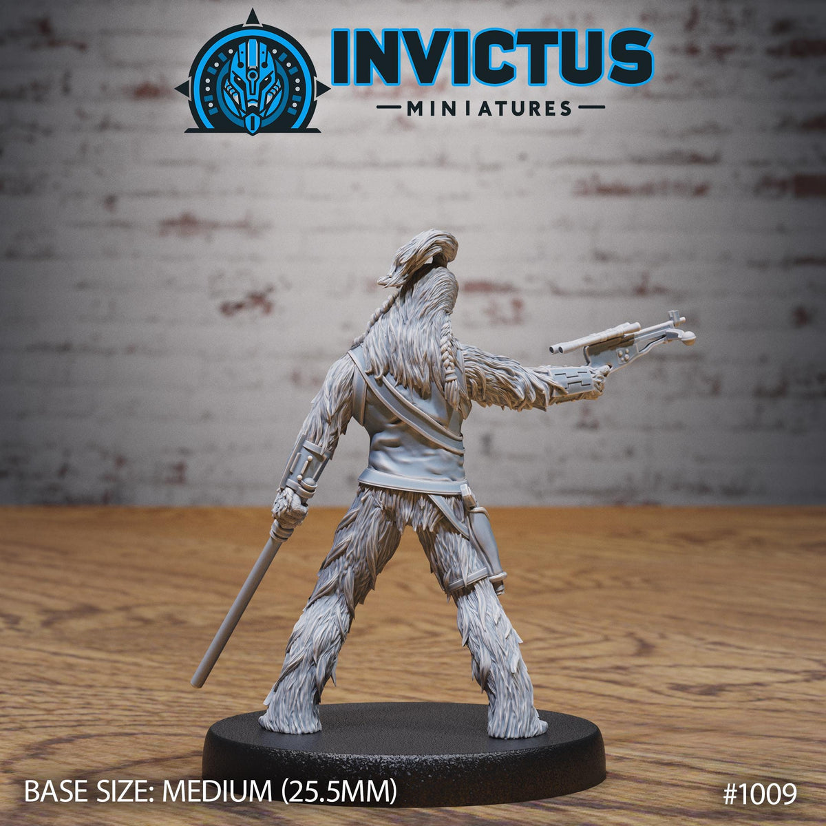 Wooly Rebel Option #1009 back DND miniature Shadows of the Threat 16k resin