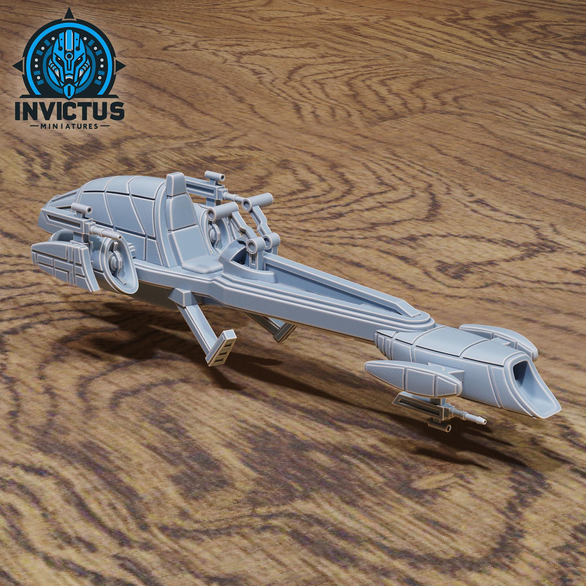 Hover Speeder 4 inch length front DND miniature Shadows of the Threat 16k resin