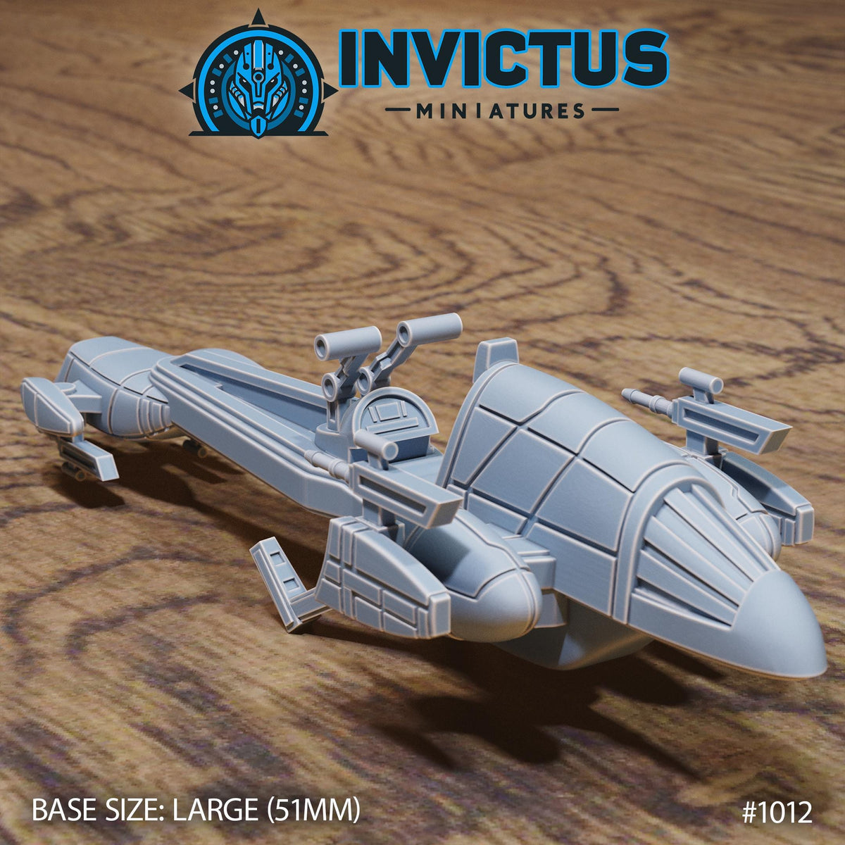 Hover Speeder 8 inch length front DND miniature Shadows of the Threat 16k resin