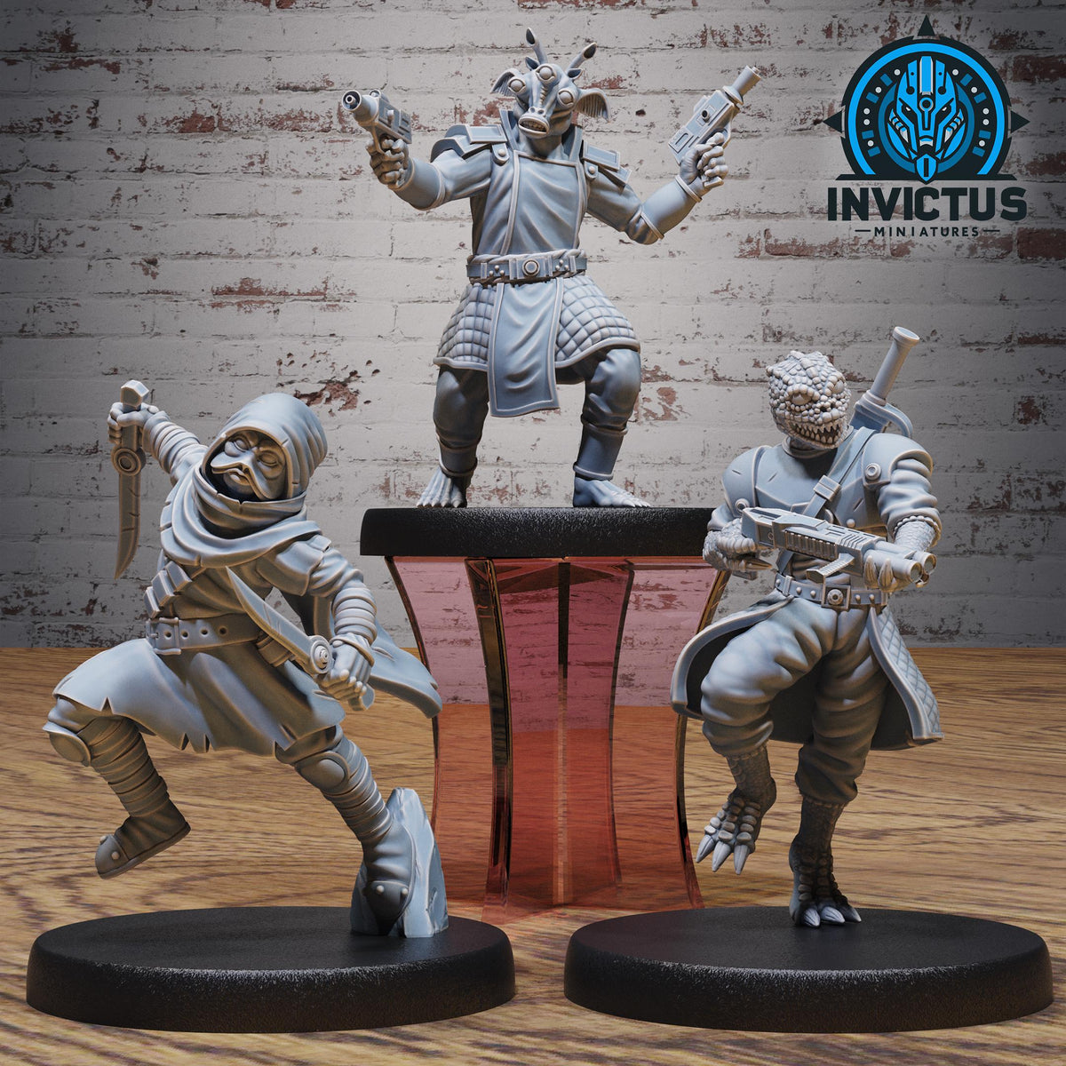 Borderworld Gang Set of 3 DND miniatures group photo Borderworld Wardens