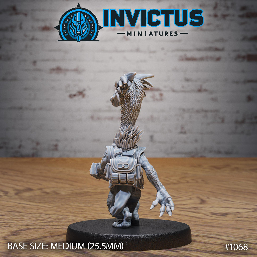 Longer Alien Army of 3 Option #1068 back DND miniature Forgotten Frontier 16k resin