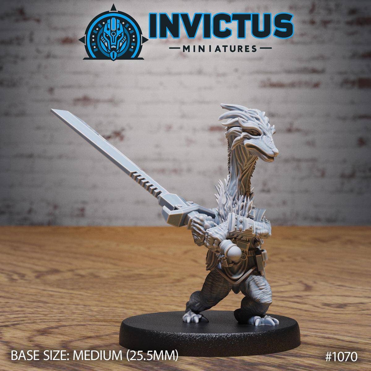 Longer Alien Army of 3 Option #1070 front DND miniature Forgotten Frontier 16k resin