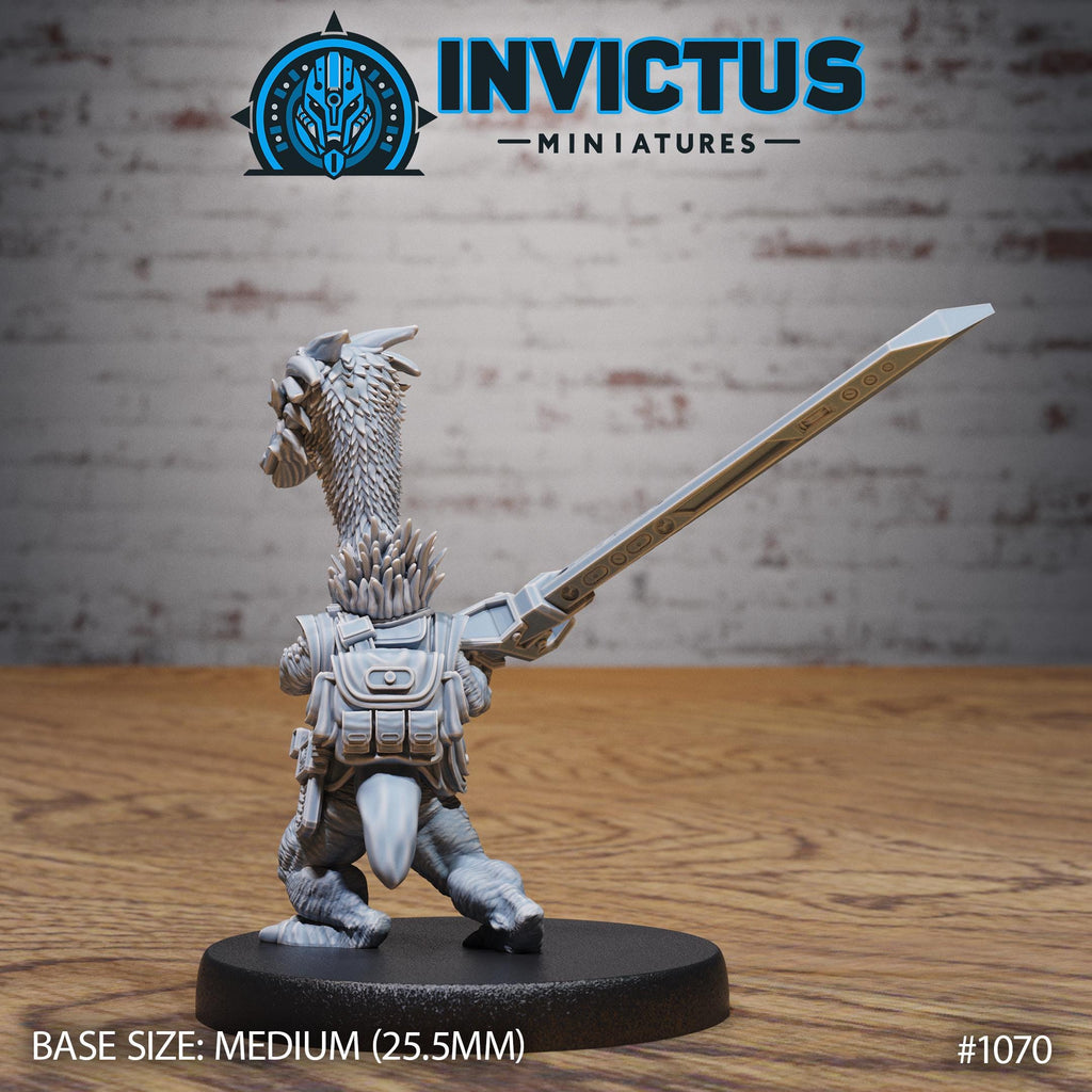 Longer Alien Army of 3 Option #1070 back DND miniature Forgotten Frontier 16k resin