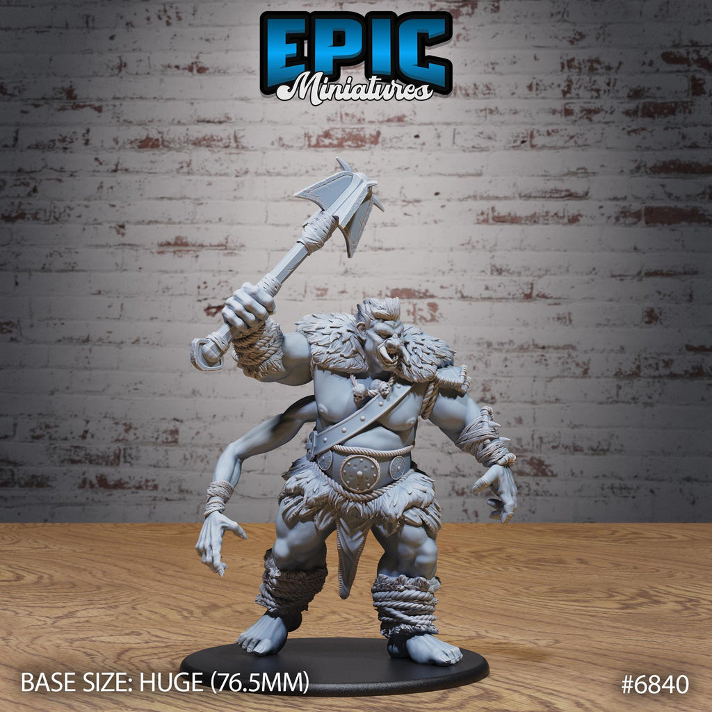 Half Troll Giant Option #6840 front DND miniature Norse Barbarians 16k resin