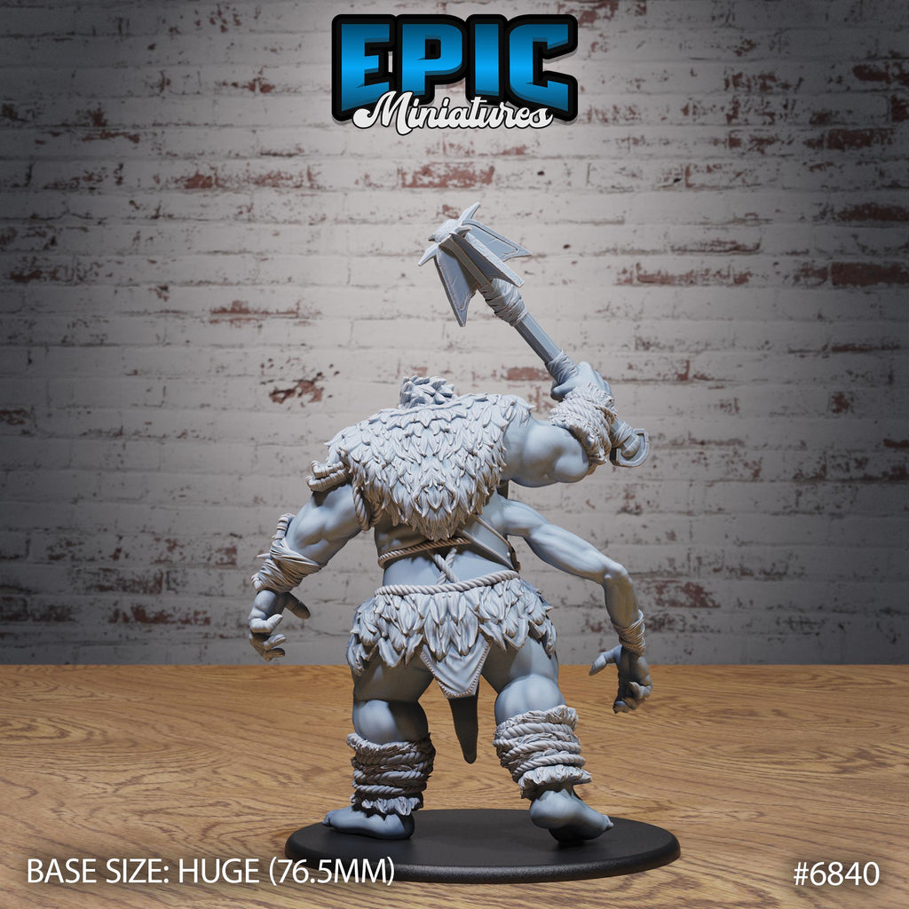 Half Troll Giant Option #6840 back DND miniature Norse Barbarians 16k resin