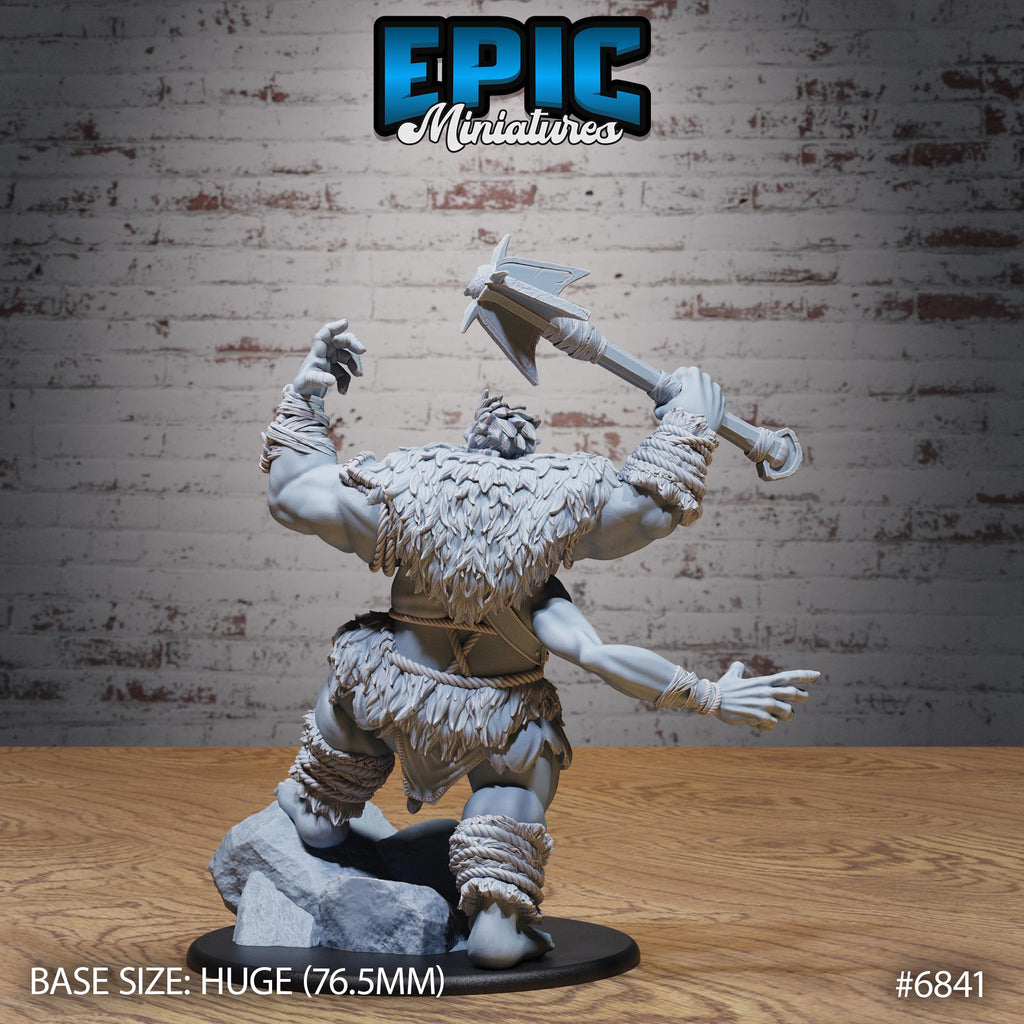 Half Troll Giant Option #6841 back DND miniature Norse Barbarians 16k resin