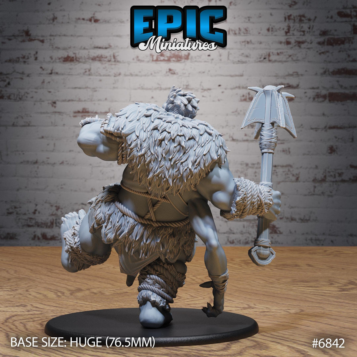 Half Troll Giant Option #6842 back DND miniature Norse Barbarians 16k resin