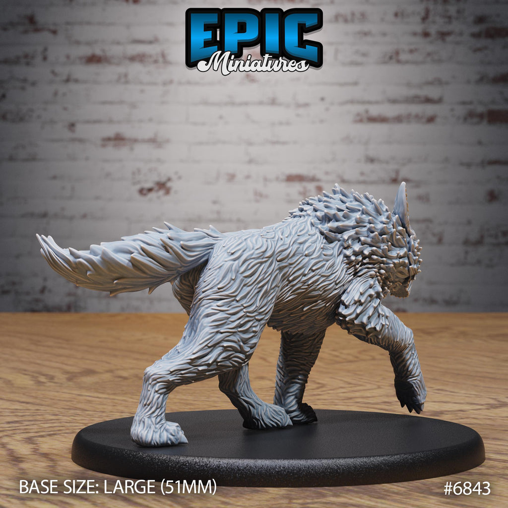 Dire Wolf Option #6843 back DND miniature Norse Barbarians 16k resin